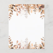 Budget bruiloft eucalyptus herfst woodland uitnodi (Achterkant)