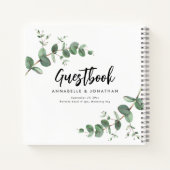 budget bruiloft eucalyptus rustige eenvoudige bezo notitieboek (Achterkant)
