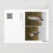 Budget Bruiloft Fancy Rustiek 3 Foto QR Code Briefkaart (Achterkant)