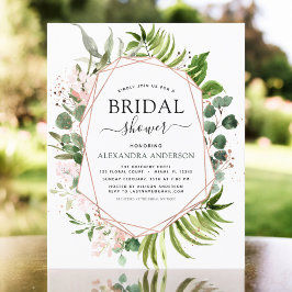 Budget Bruiloft Feest Groene Roze Gouden Uitnodigi