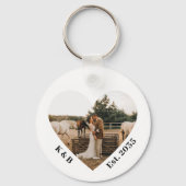 Budget bruiloft foto dank u gunsten gepersonalisee sleutelhanger (Voorkant)