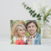 Budget Bruiloft Foto Flat Save The Date (Staand voorkant)