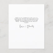Budget bruiloft foto minimalist dank u kaart (Achterkant)