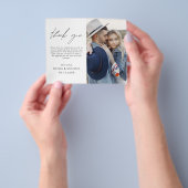 Budget bruiloft foto minimalist dank u kaart (Hand)
