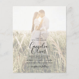 BUDGET Bruiloft FOTO OVERLAY Salie Monochroom Flyer