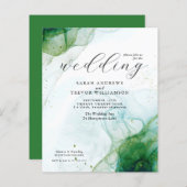 Budget Bruiloft Kelly Groen Alcohol Inkt (Voorkant / Achterkant)