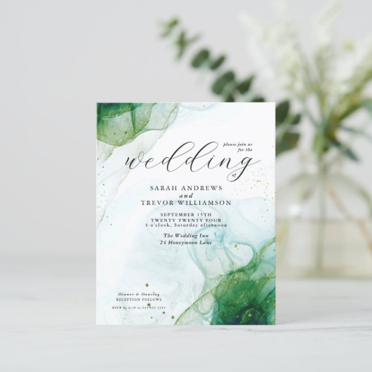 Budget Bruiloft Kelly Groen Alcohol Inkt (Staand voorkant)