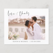 Budget Bruiloft Liefde en Bedankt Dank u Kaarten (Voorkant)