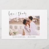 Budget Bruiloft Liefde en Bedankt Dank u Kaarten (Voorkant)