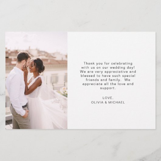 Budget Bruiloft Liefde en Bedankt Dank u Kaarten (Achterkant)