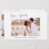 Budget Bruiloft Liefde en Bedankt Dank u Kaarten (Voorkant / Achterkant)