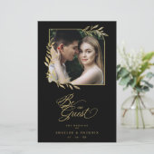 Budget Bruiloft Luxe Gouden Takken Frame Foto (Staand voorkant)