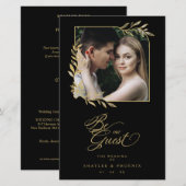 Budget Bruiloft Luxe Gouden Takken Frame Foto (Voorkant / Achterkant)