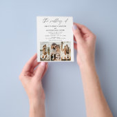 Budget bruiloft minimalistische QR code uitnodigin Flyer (Hand)