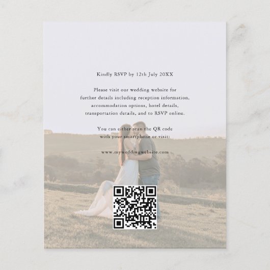 Budget Bruiloft Monogram Script Hart 2 Foto Flyer (Achterkant)