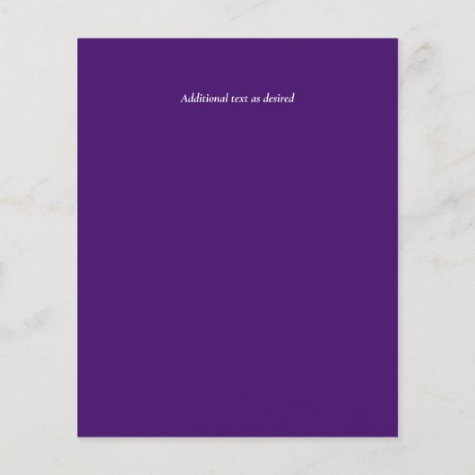 BUDGET bruiloft Nodig Oranje Paars wasgoed uit (Achterkant)