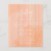 BUDGET bruiloft nodigt Abstract oranje strand uit (Voorkant)