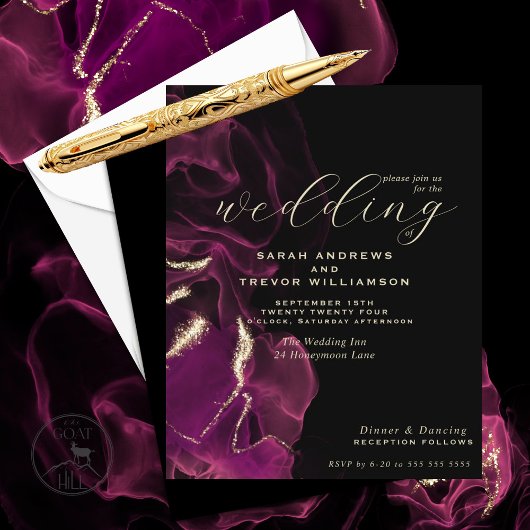 Budget Bruiloft Prachtige Magenta Alcohol Inkt