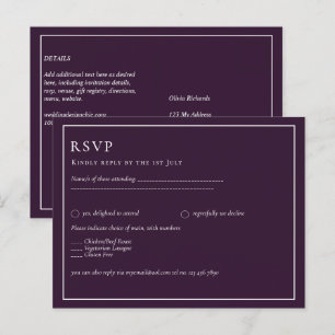 BUDGET Bruiloft PRUIM PAARS Monochroom Eenvoudig Briefkaart