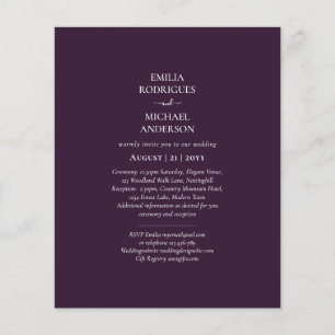 BUDGET Bruiloft PRUIM PAARS Monochroom Eenvoudig Flyer