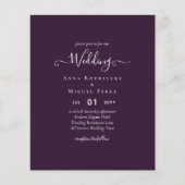 BUDGET Bruiloft PRUIM PAARS Monochroom Eenvoudig Flyer (Voorkant)