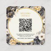 BUDGET bruiloft QR-code Foto RSVP behuizing Kaart Vierkante Visitekaartje (Voorkant)