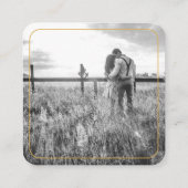 BUDGET bruiloft QR-code Foto RSVP behuizing Kaart Vierkante Visitekaartje (Achterkant)