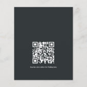 Budget Bruiloft QR Code Gothic Deep Amethist Rozen Flyer (Achterkant)