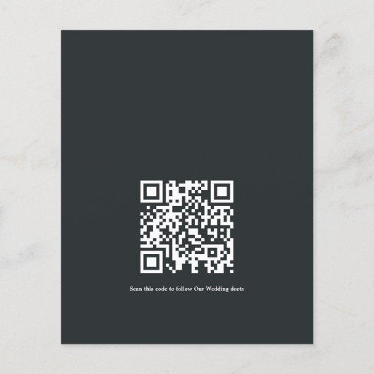 Budget Bruiloft QR Code Gothic Deep Amethist Rozen Flyer (Achterkant)