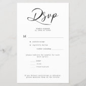 Budget bruiloft reactie maaltijd opties eenvoudige flyer (Voorkant)