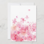 budget bruiloft roze floral romantic vrijgezellenf save the date (Achterkant)