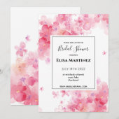 budget bruiloft roze floral romantic vrijgezellenf save the date (Voorkant / Achterkant)