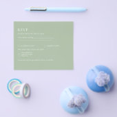 BUDGET bruiloft Sage Green Monochrome Wedding RSVP Flyer (Enkel)
