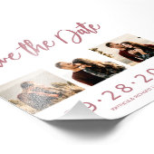 Budget Bruiloft Save The Date 3 Foto Collage Afdruk (Hoek)