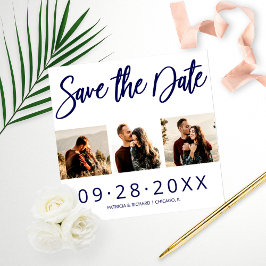 Budget Bruiloft Save The Date 3 Foto Collage Afdruk