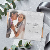 Budget bruiloft Silver Glitter foto bedankt