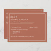 BUDGET Bruiloft Terracotta Monochroom Briefkaart (Voorkant / Achterkant)