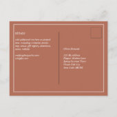 BUDGET Bruiloft Terracotta Monochroom Briefkaart (Achterkant)