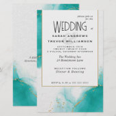 Budget Bruiloft Turquoise Abstracte luchten (Voorkant / Achterkant)