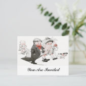 budget bruiloft uitnodiging (Staand voorkant)