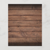 Budget Bruiloft uitnodiging met houten bladmotief (Achterkant)