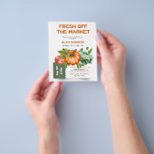 Budget Bruiloft Uitnodiging Vers Van De Markt  Flyer (Hand)