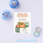 Budget Bruiloft Uitnodiging Vers Van De Markt  Flyer (Enkel)