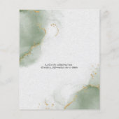 Budget Bruiloft Wijze Groene Abstracte Marmerskies (Achterkant)