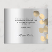 Budget bruiloft zilvergoudfoto bedankt (Achterkant)