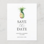 Budget Bruiloften Save The Date Ananas Flyer (Voorkant)