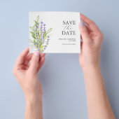 Budget Bruiloften Save The Date Waterverf Lavendel Flyer (Hand)