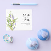 Budget Bruiloften Save The Date Waterverf Lavendel Flyer (Enkel)