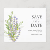Budget Bruiloften Save The Date Waterverf Lavendel Flyer (Voorkant)