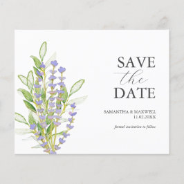 Budget Bruiloften Save The Date Waterverf Lavendel Flyer